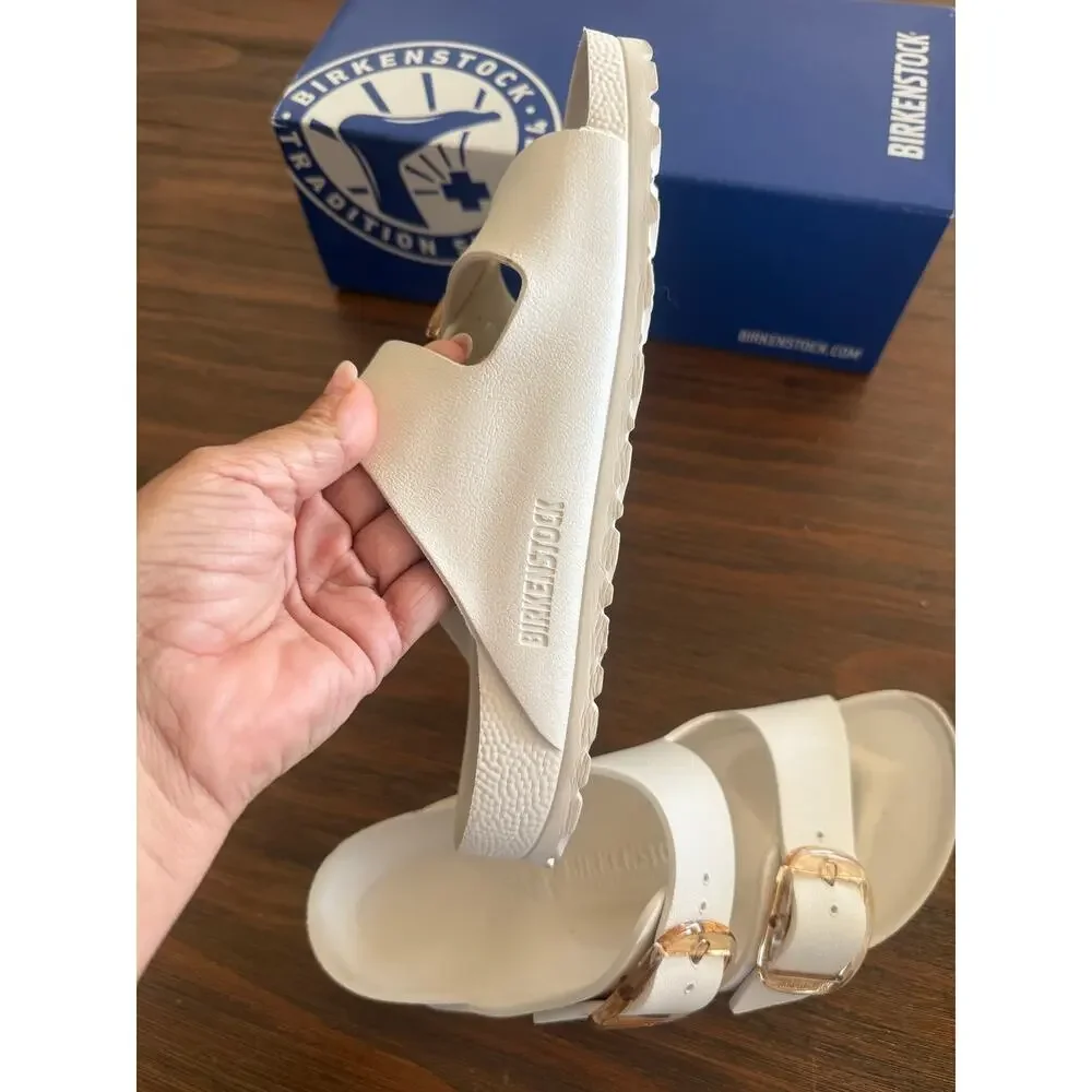 Birkenstock Arizona Big Buckle EVA Eggshell Sandals EU 38 US 7 With Box